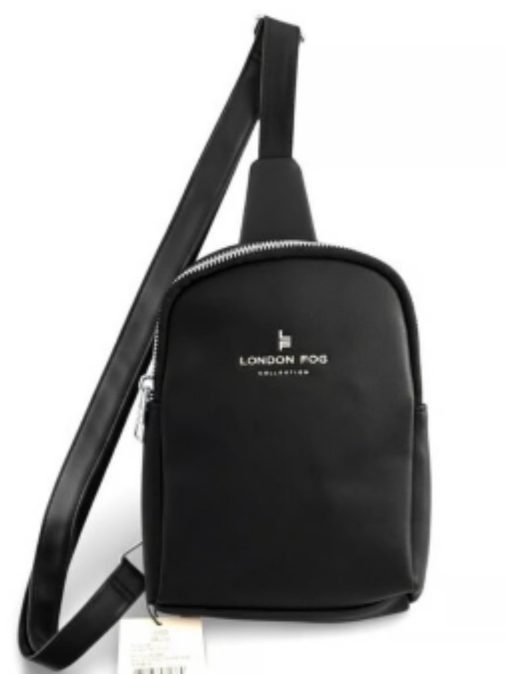 London Fog Janice Double Compartment Sling Bag - Black